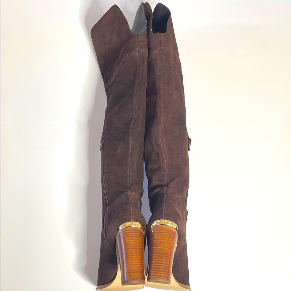 Michael Kors Regina Suede Tall Knee-High Boots - Picture 4 of 6